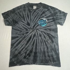 Santa Cruz Skateboard Men's Medium Tye Dye Blue Waves Logo